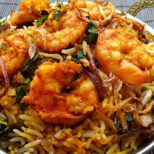 Hyderabad Prawn Biryani